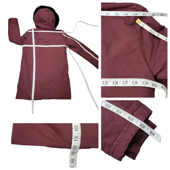 Zara Parka Acolchada Water Repellent Winter Coat Faux Fur Hooded Women’s Small - Picture 14 of 16